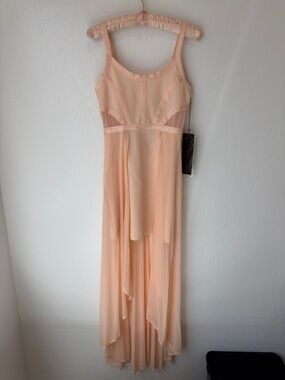 WOW couture Peach High-Low Evening Dress